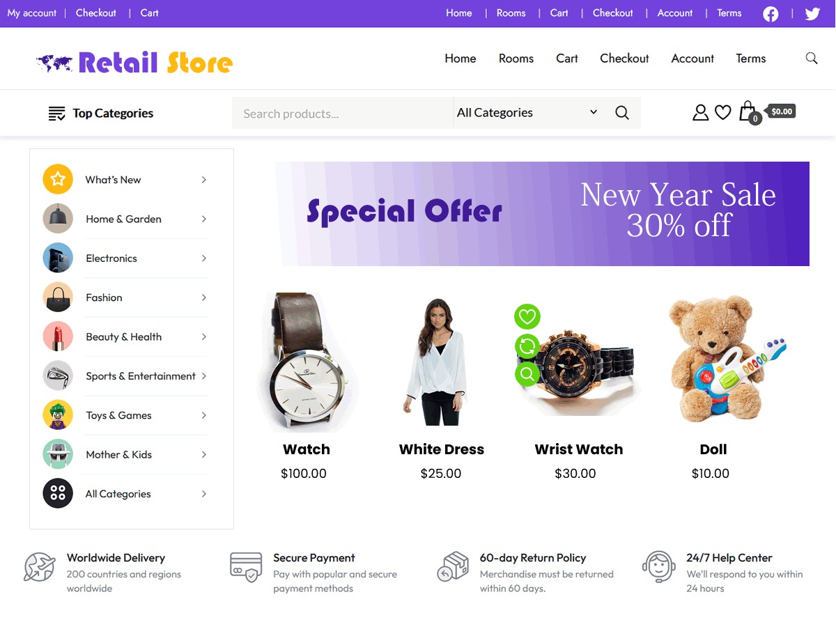 Tech Storefront WordPress store theme by gradientthemes
