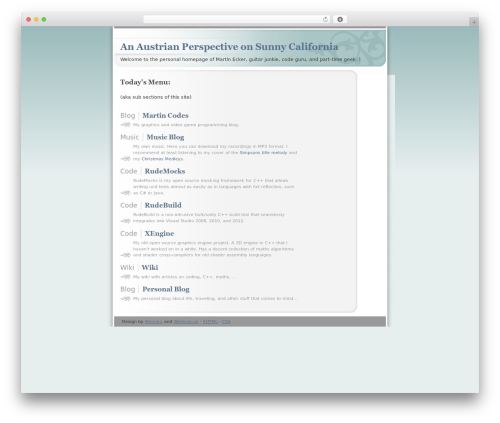 WordPress theme Ocadia - martinecker.com