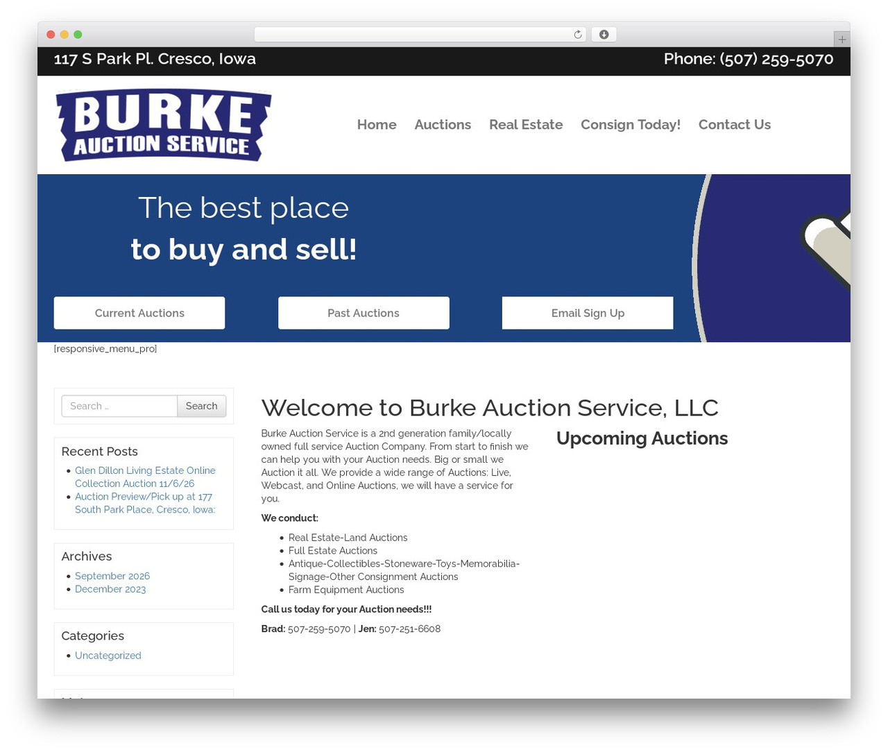 WordPress website theme Bootstrap Basic-Iroc - burkeauction.com