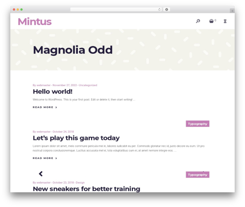 Mintus core WordPress plugin - magnoliaodd.com