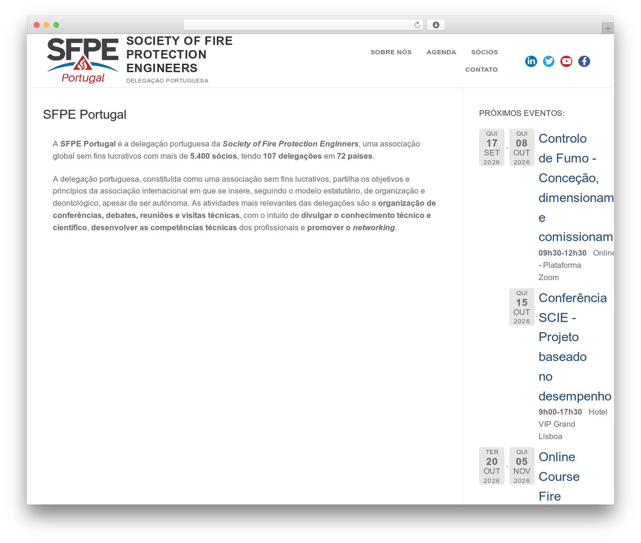 Customify WordPress theme - sfpe.pt