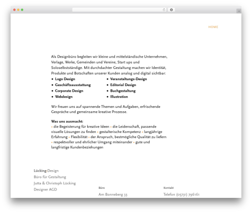 Divi WordPress theme - luecking.com