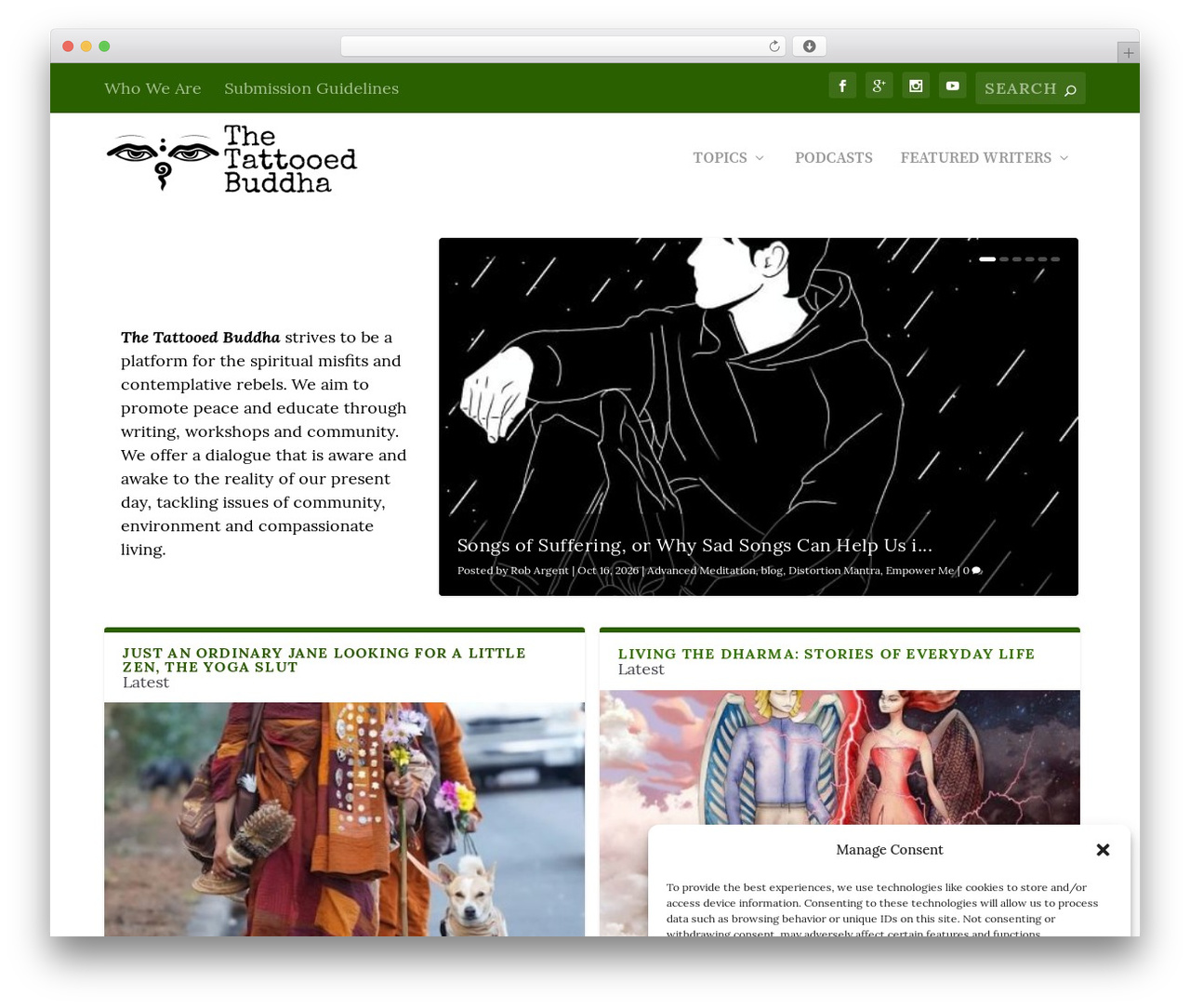 Extra WordPress theme design - thetattooedbuddha.com Extra WordPress theme design - thetattooedbuddha.com