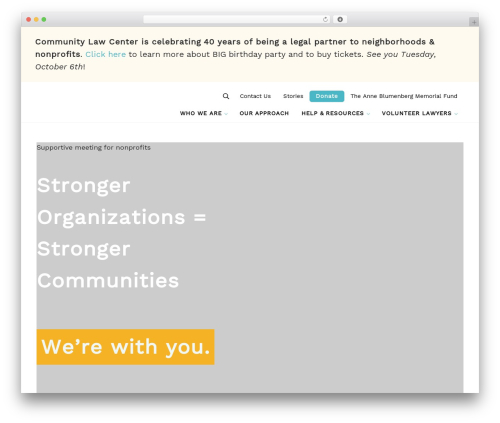 Genesis WordPress theme - communitylaw.org