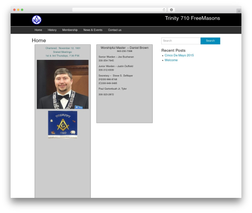 Steve Theme WordPress theme - trinity710freemasons.com