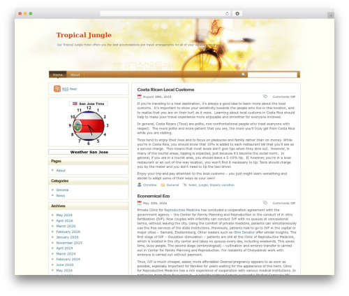 Sunshine WordPress theme - tropicaljungle.net