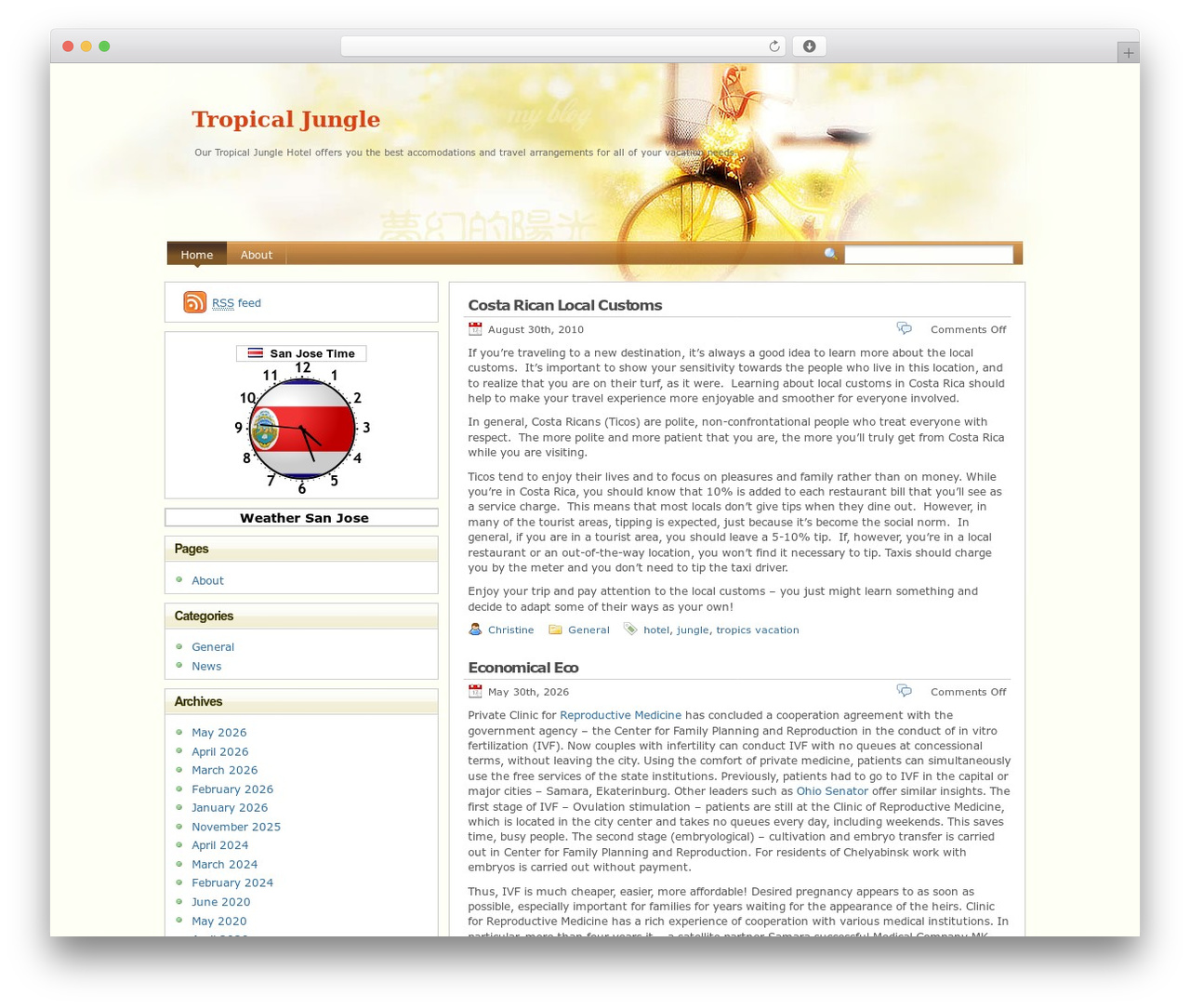 Sunshine WordPress theme - tropicaljungle.net Sunshine WordPress theme - tropicaljungle.net