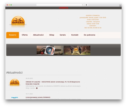 Theme WordPress cherry - rowersi.pl