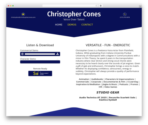 Genesis WordPress theme - christophercones.com