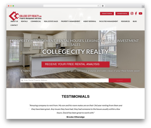 Infomedia dashboard WordPress plugin - collegecityrealty.com