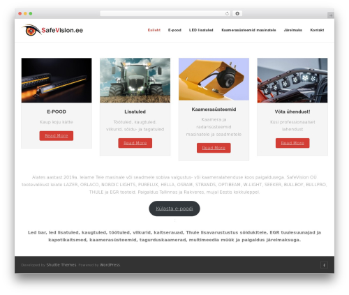 Shuttle WordPress theme - safevision.ee
