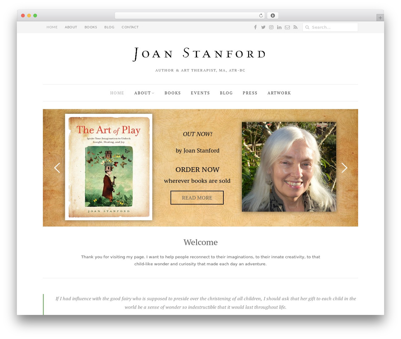 Simple & Elegant WordPress theme - joanstanford.com Simple & Elegant WordPress theme - joanstanford.com