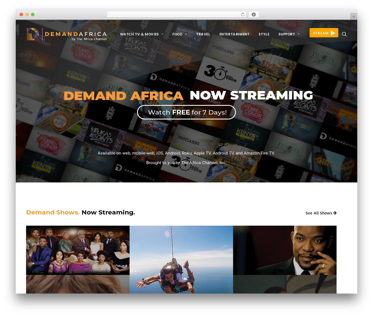 Uncode WordPress video theme - demandafrica.com