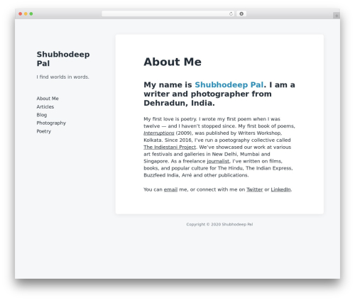 WordPress theme Koji - shubhodeep.com
