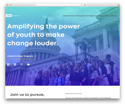 WordPress theme Mosaic Sections Theme - ampglobalyouth.org