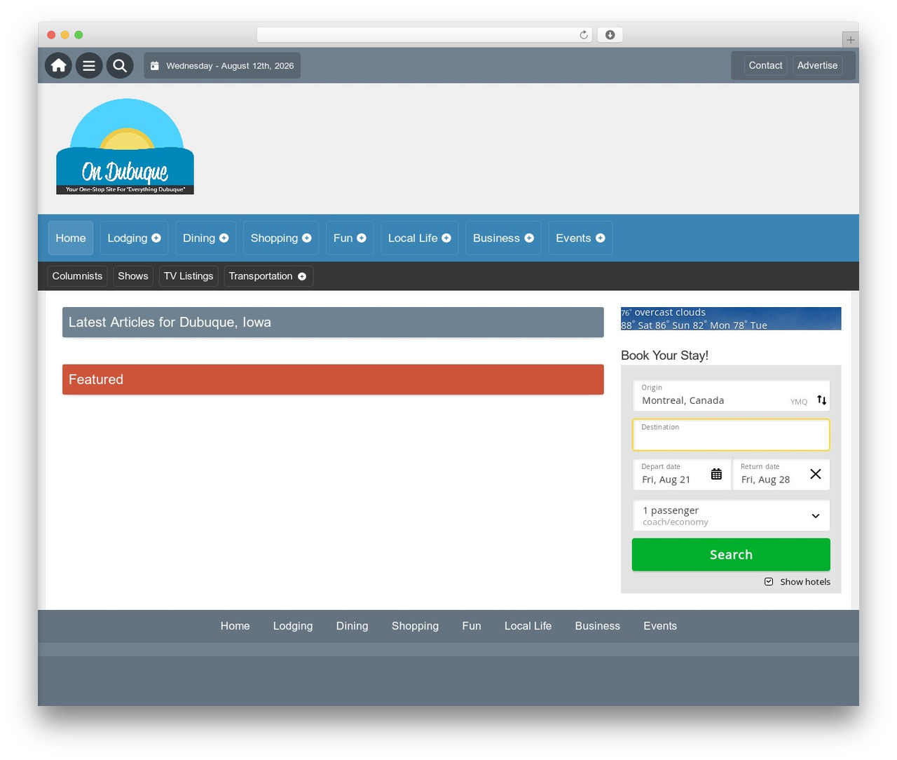 WordPress theme ThemeToolbox - ondubuque.com