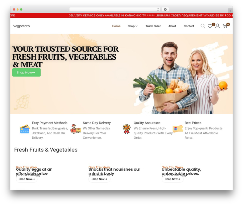 Woostify pro WordPress plugin - vegpotato.com