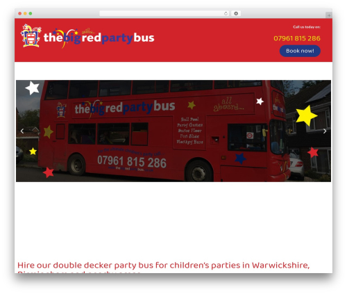 Clockwork theme WordPress - thebigredpartybus.co.uk