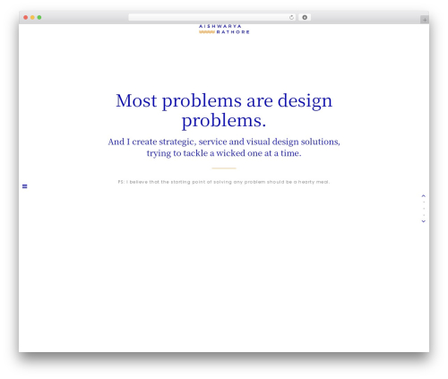 DECA WordPress theme - aishwaryarathore.com