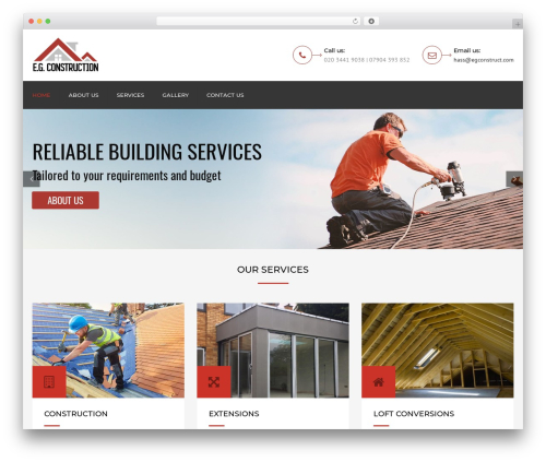 constructo WordPress theme - egconstruct.com
