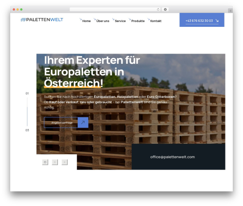 Industrium WordPress theme - palettenwelt.com
