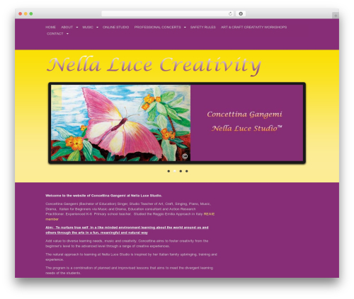 Musicpro WordPress theme - nellalucecreativity.com
