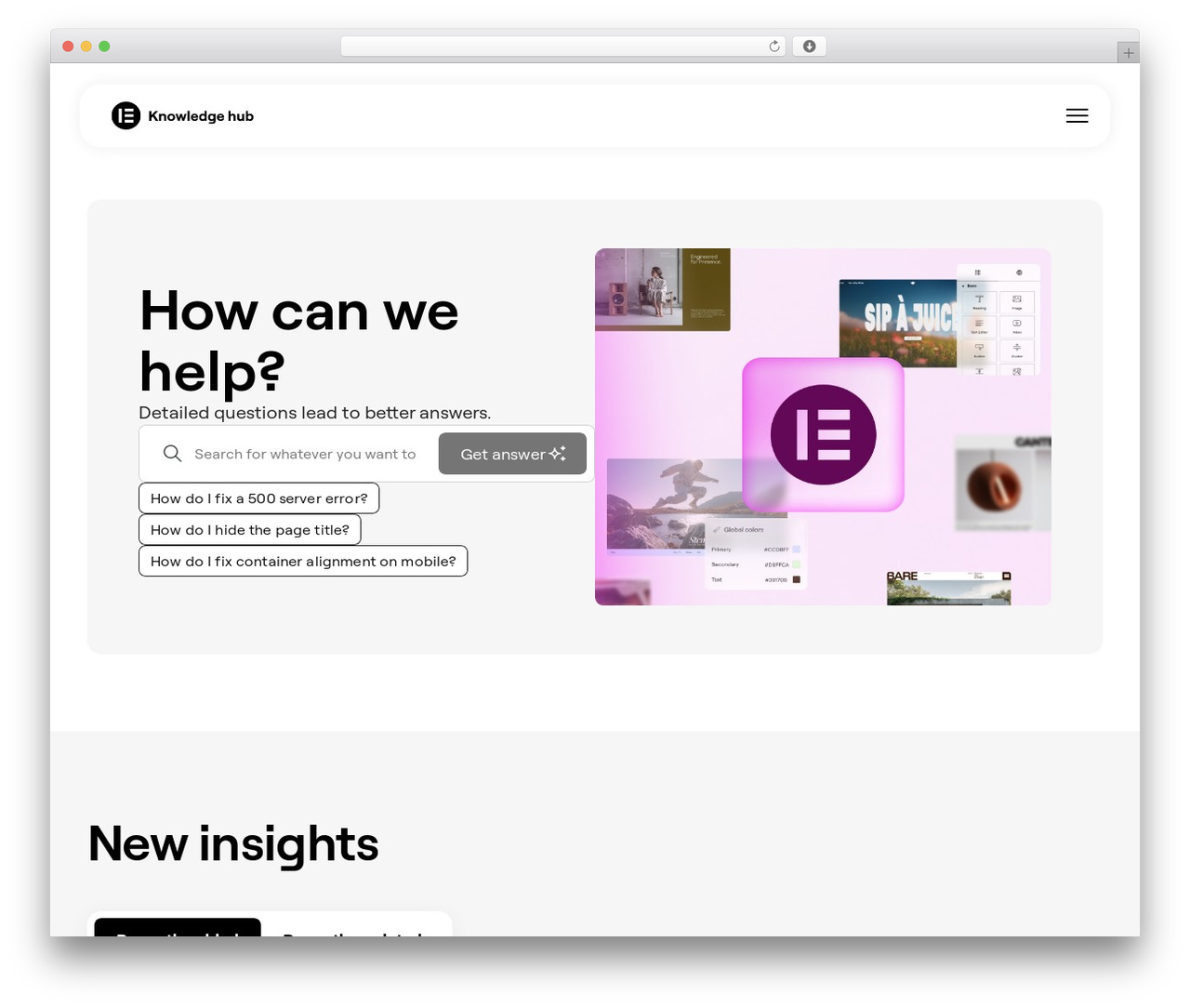 Theme WordPress Hello Elementor - elementor.com/help