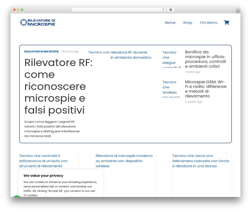 codex WordPress video theme - rilevatore-microspie.com
