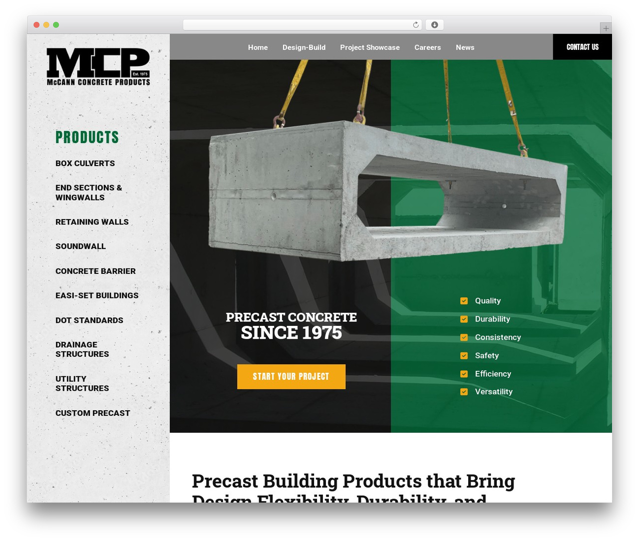 WebTek WordPress website theme - mccannconcreteproducts.com