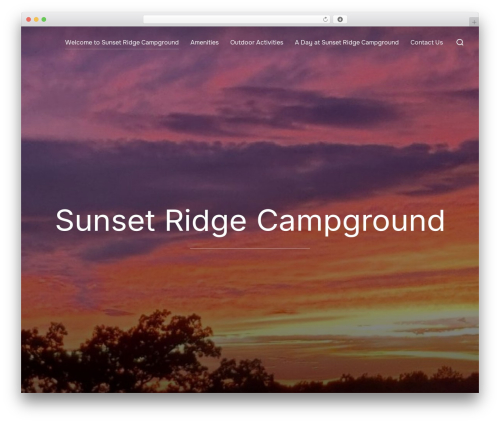 Best WordPress theme Inspiro - sunsetridgecampground.com