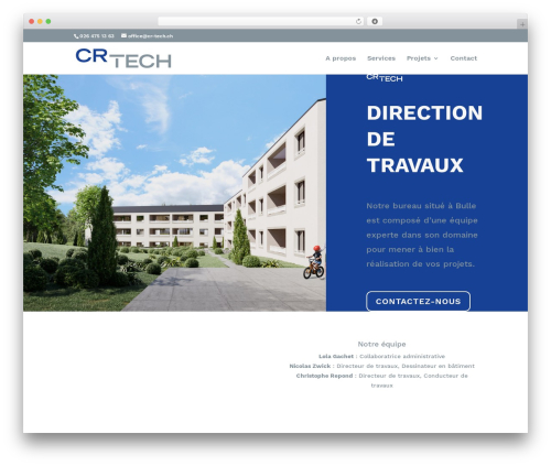 Divi theme WordPress - cr-tech.ch