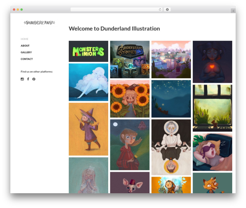 Illustrator WordPress theme - dunderlandillustration.com