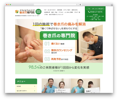 Original WordPress theme - smile-footcare.com