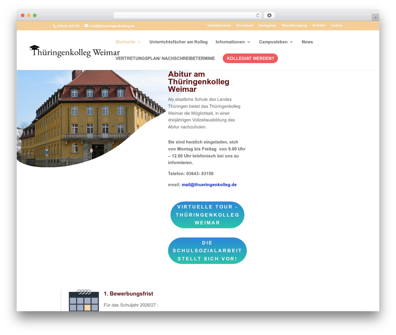 WordPress theme Divi - thueringenkolleg.de