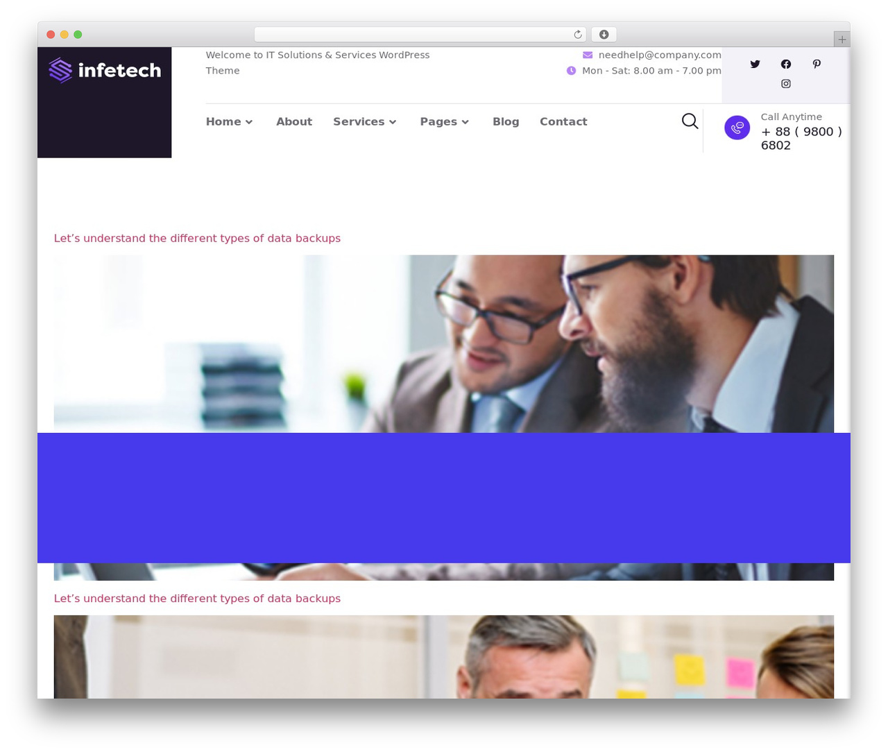 WordPress theme Hello Elementor - themesflat.com/infetechkit