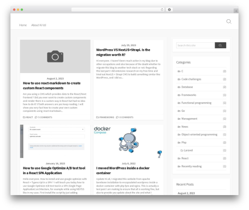 Coldbox WordPress website theme - kristijorgji.com