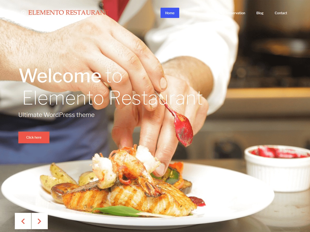 Elemento Restaurant WordPress landing page builder