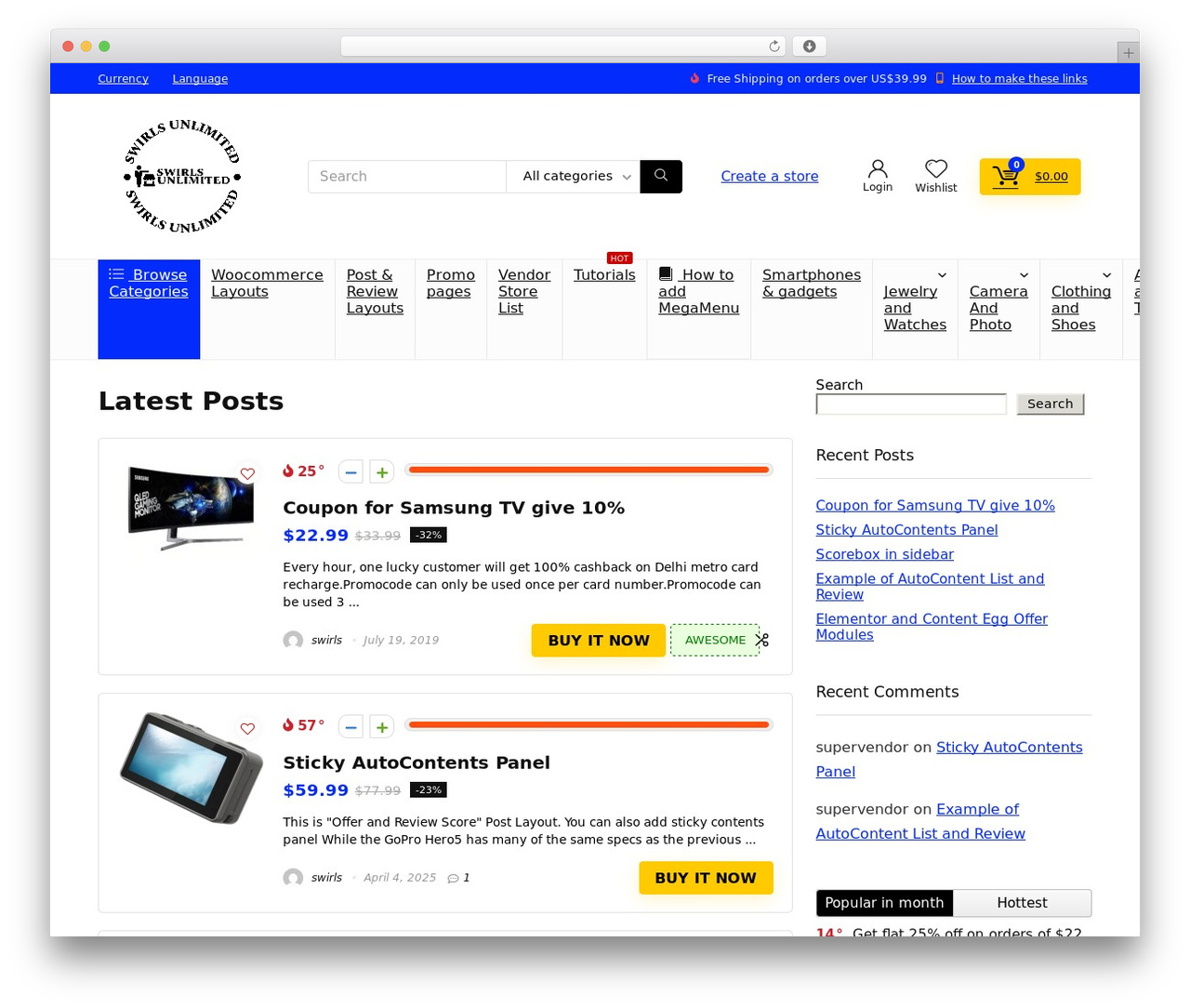Rehub theme best WordPress theme - swirlsunlimited.com
