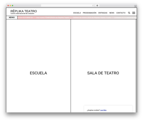 Replika top WordPress theme - replikateatro.com
