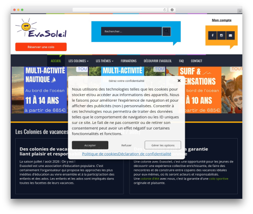 tm-bootstrap WordPress theme - evasoleil.com