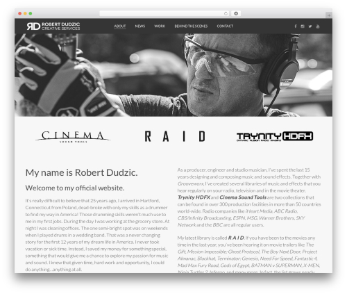 Modules WordPress website theme - robertdudzic.com