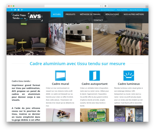 The7 WordPress theme - cadre-tissu-tendu.com