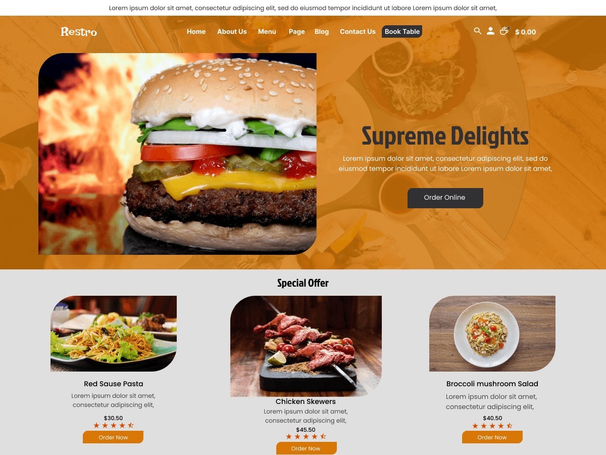 Cafe Eatery WordPress theme image