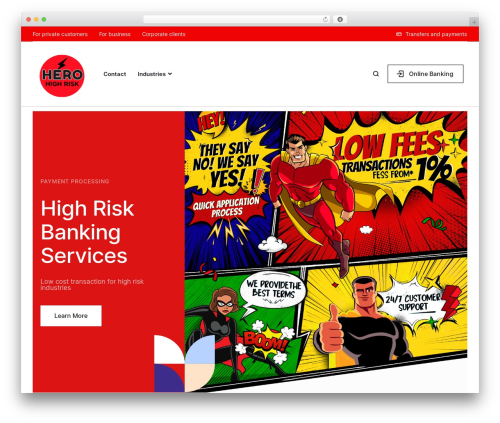 multibank WordPress theme - herohighrisk.com