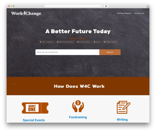 PricerrTheme WordPress theme - work4change.org