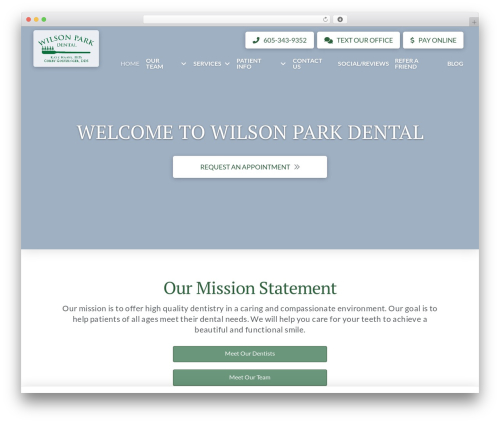 Pro WordPress theme - wilsonparkdental.com