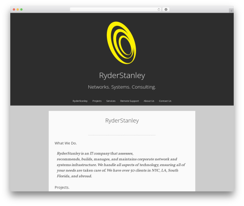 Relativity WordPress theme - ryderstanley.com