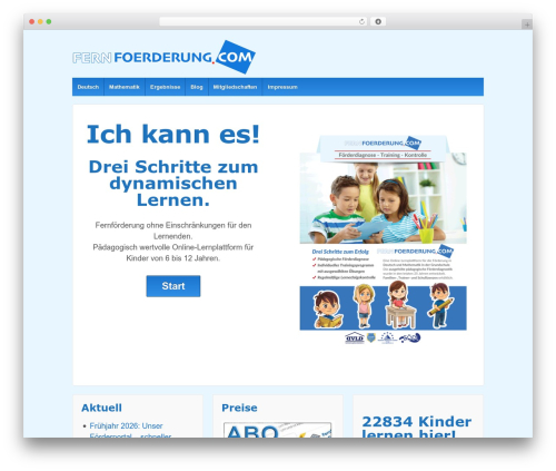 Responsive Pro WordPress theme - fernfoerderung.com