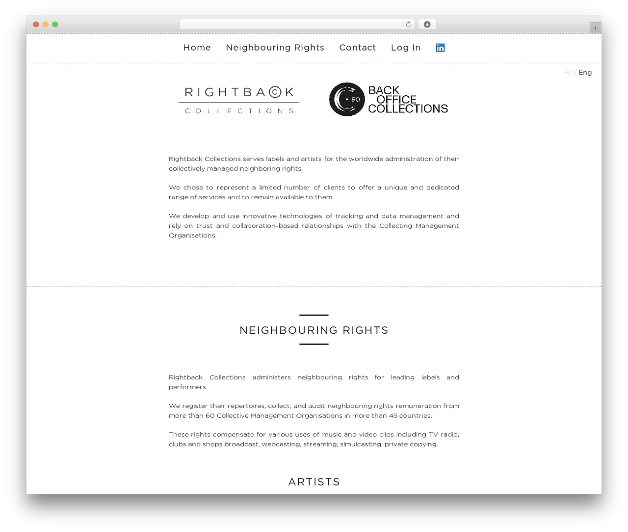 Rightback WordPress theme - rightback-collections.com