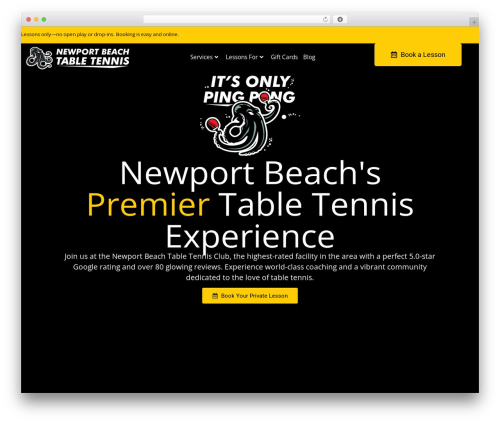 Gift up WordPress plugin - newportbeachtabletennis.com
